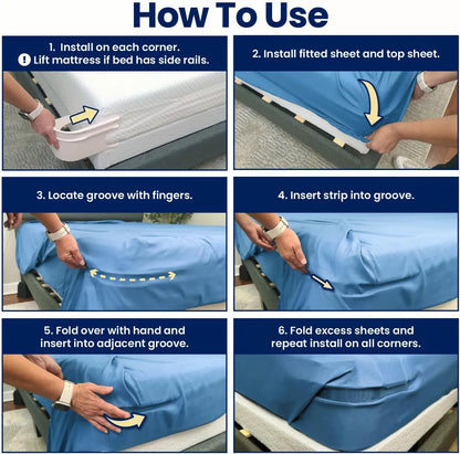 Bed Sheet Holder Straps with Tucker Tool
