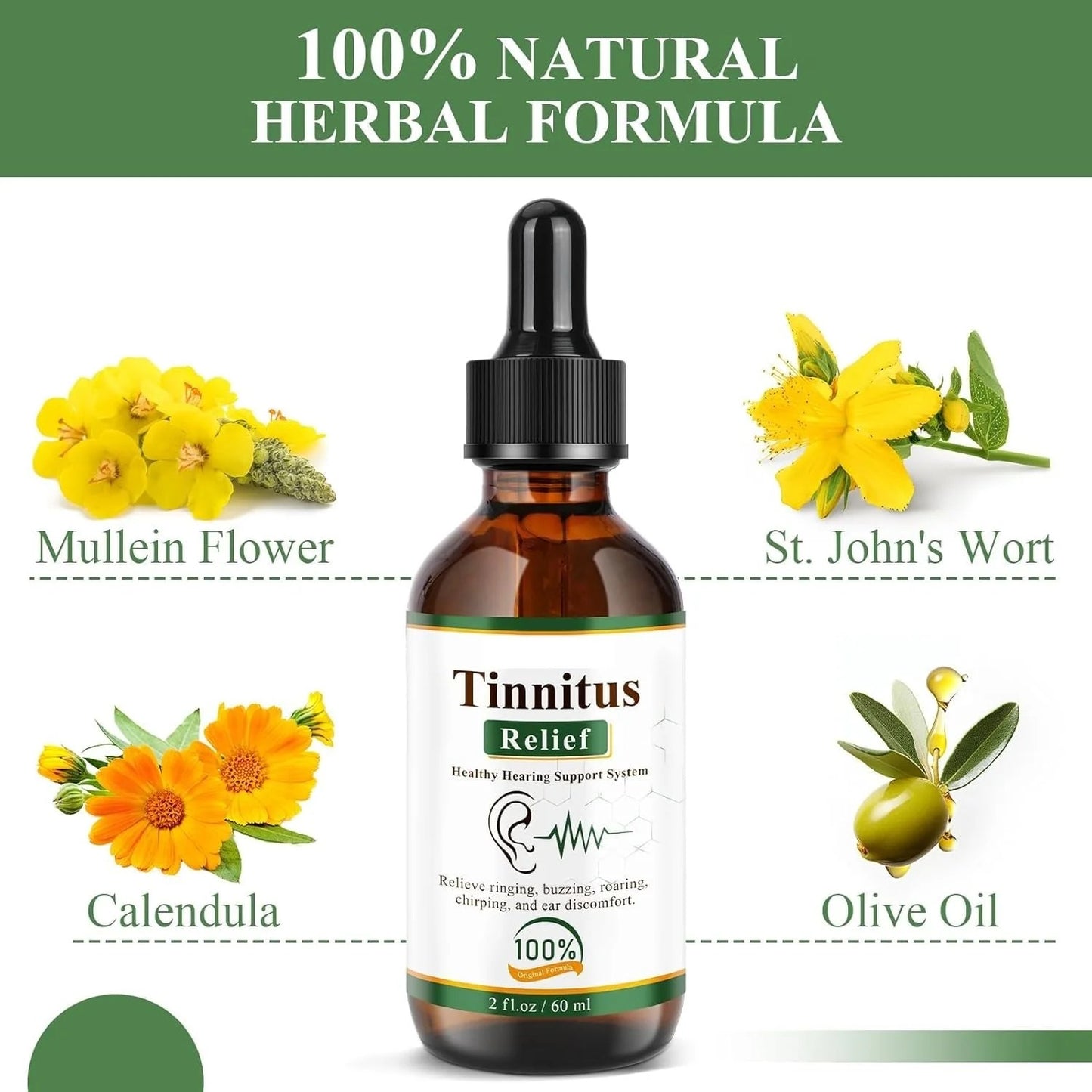 Tinnitus Relief Drops – Fast Relief for Ear Noise, Ringing & Buzzing