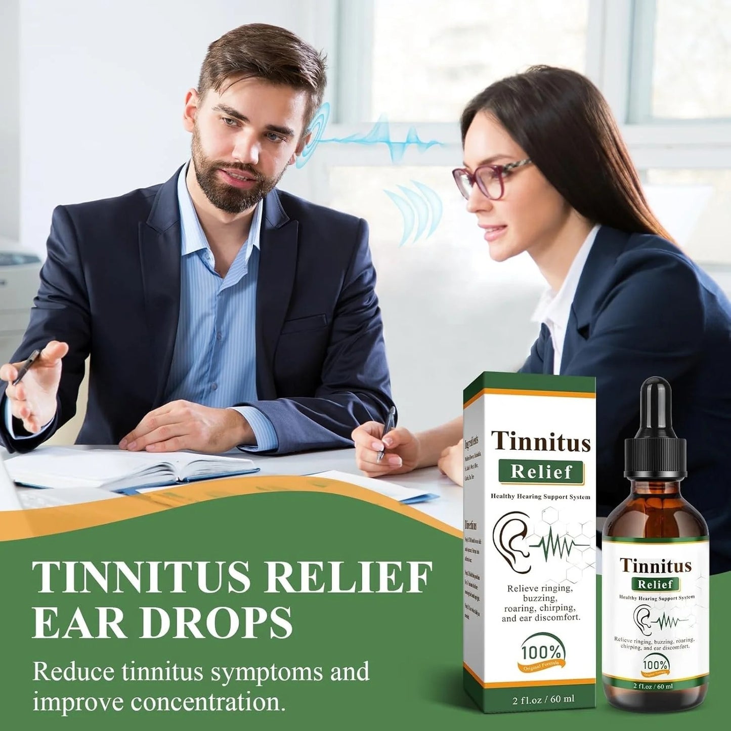 Tinnitus Relief Drops – Fast Relief for Ear Noise, Ringing & Buzzing