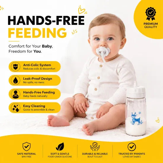 Hands-Free Baby Feeding Bottle 240ml