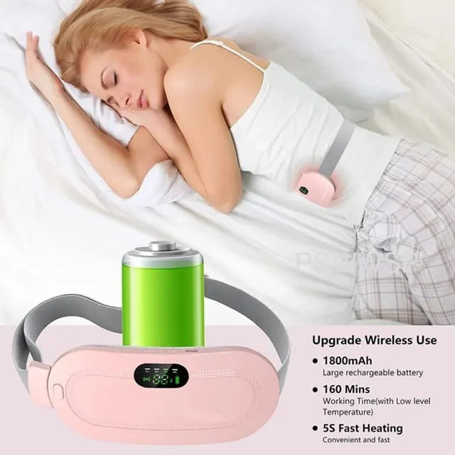 Period Cramp Relief Electric Heating Belt Massager | Luxury Desires