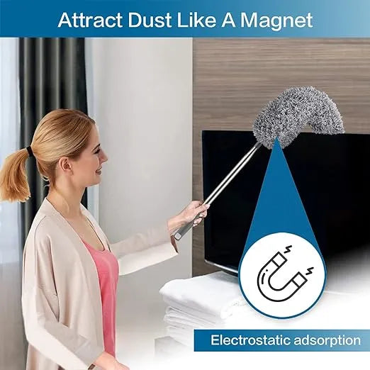 Flexible Microfiber Feather Duster Telescoping Extension Pole