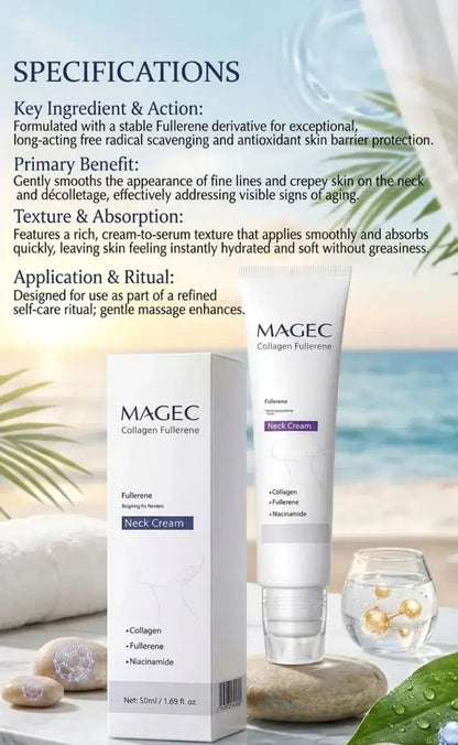 Magec Collagen Fullerene Neck Cream - Tightening & Anti-Wrinkle Formula