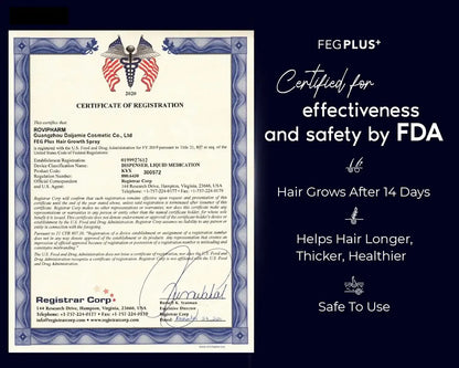 FEG Plus Hair Growth Spray – Hair Loss Solution