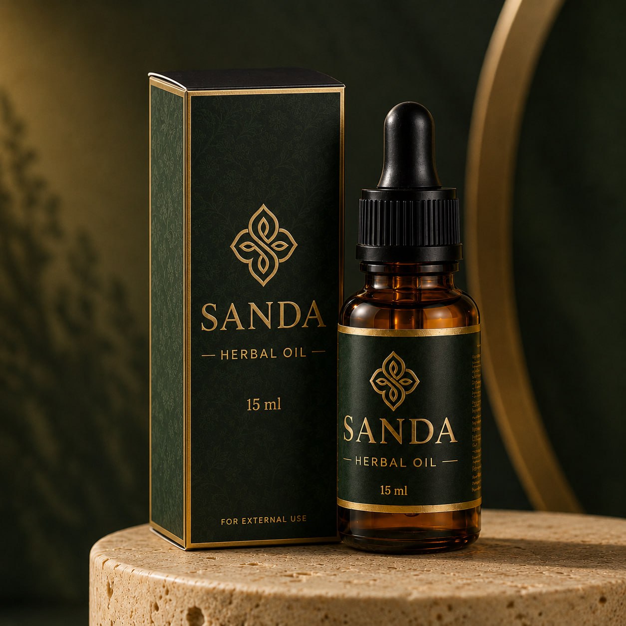 SANDA Herbal Massage Oil – Premium Traditional Body Care Oil – 15ml