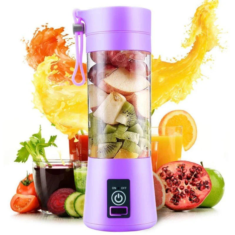 NutriBlend Pro™ – Portable USB Rechargeable Juicer with 380ml Capacity & Smart Safety System
